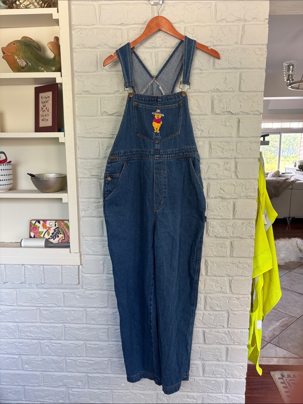 Vintage 1990's Winnie The Pool Carpenter Style Overalls